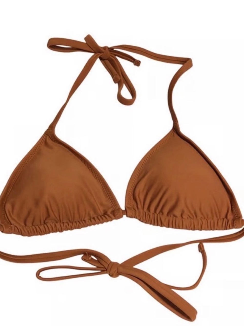 NWT aerie Triangle Bikini Top in Rust Brown